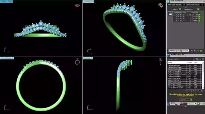 MCD-054 wedding ring in process of being made 3D print model