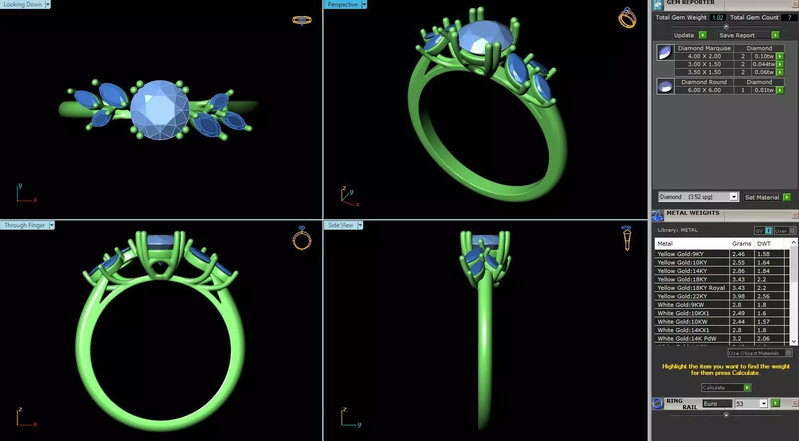 MCD-050 four ring 3D print model_0