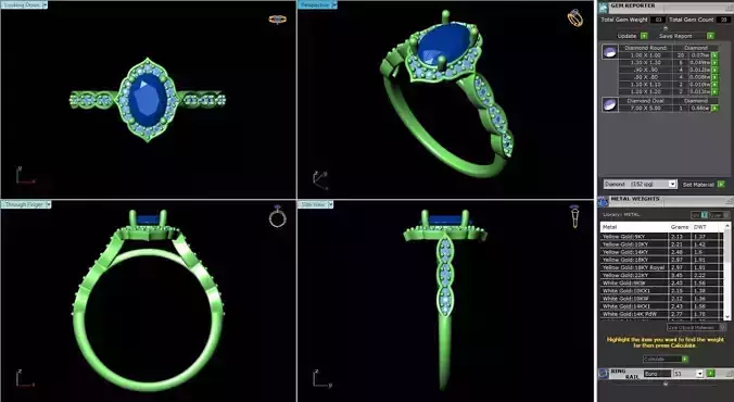 MCD-041 sapphire engagement ring