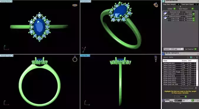 MCD-038 sapphire engagement ring