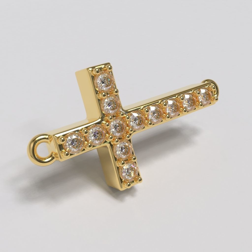 The Cross Pendant Charm 3D print model_4