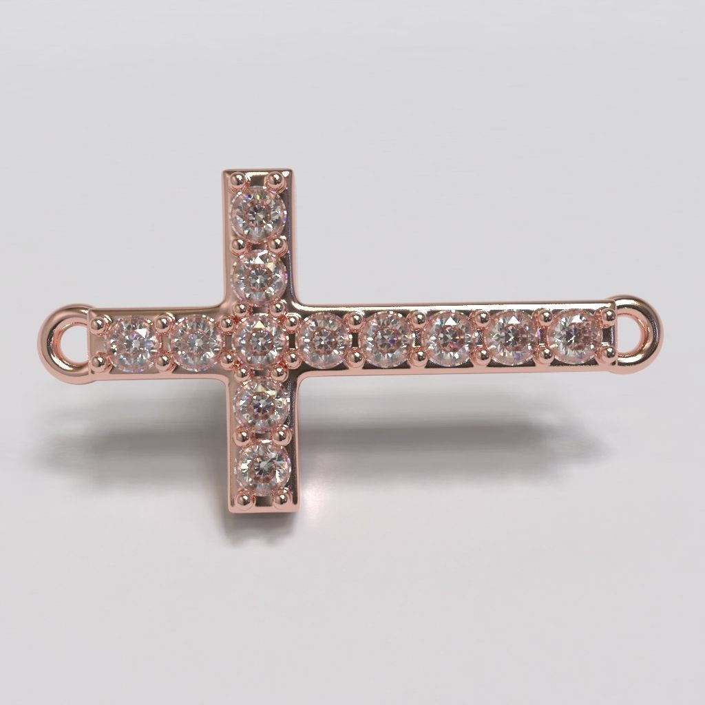 The Cross Pendant Charm 3D print model_3