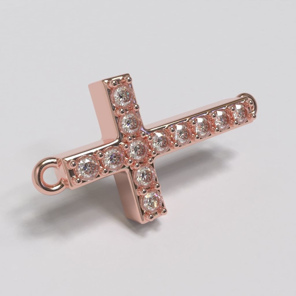 The Cross Pendant Charm 3D print model_2