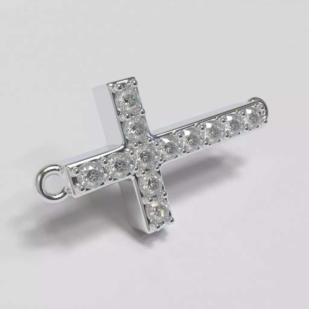 The Cross Pendant Charm 3D print model_0