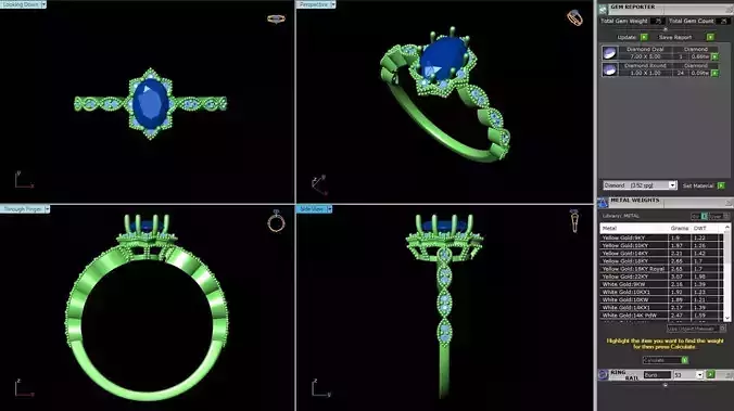 MCD-026 sapphire engagement ring