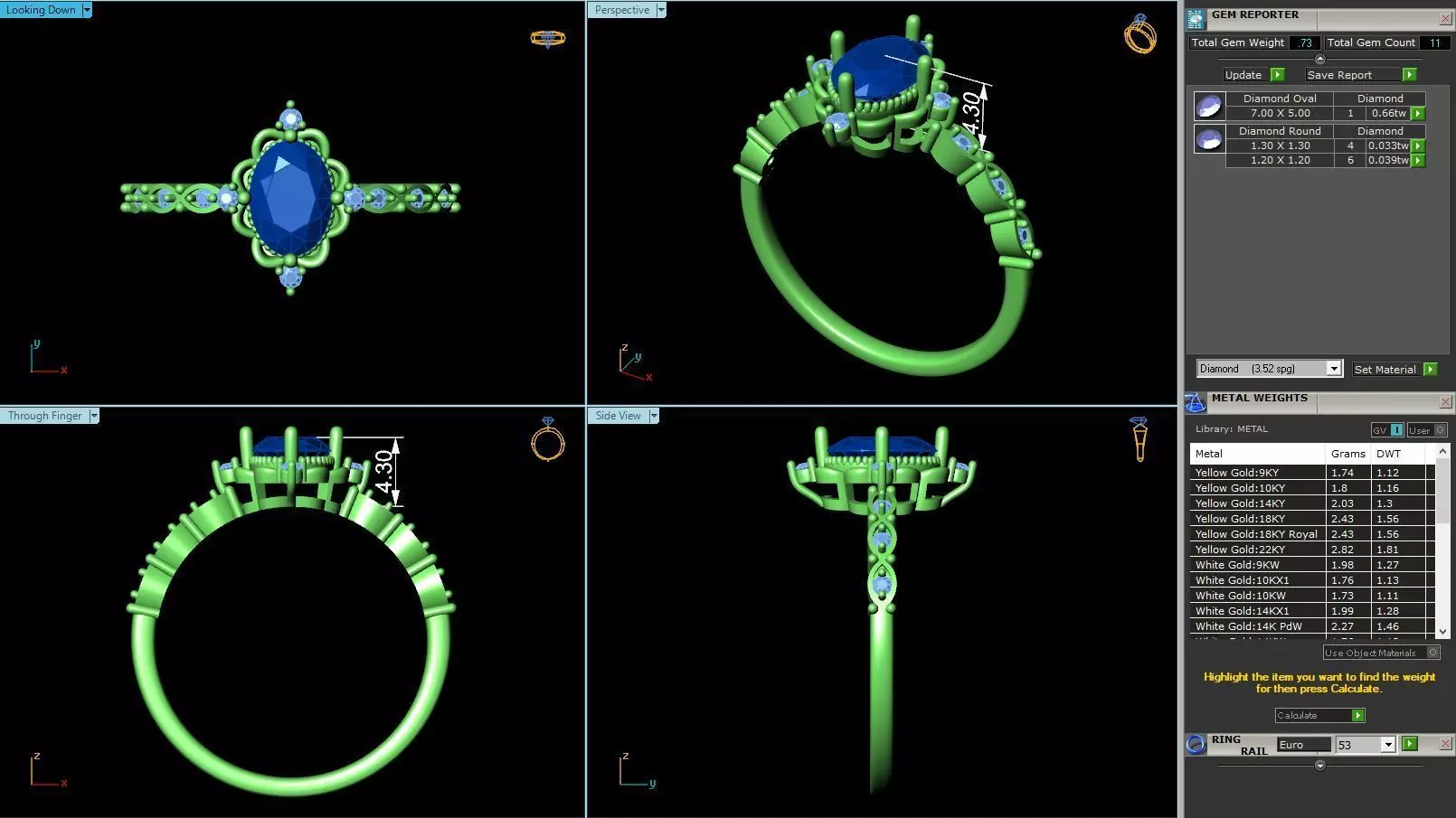 MCD-025 four ring 3D print model_0