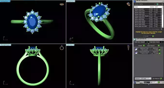 MCD-013 sapphire engagement ring