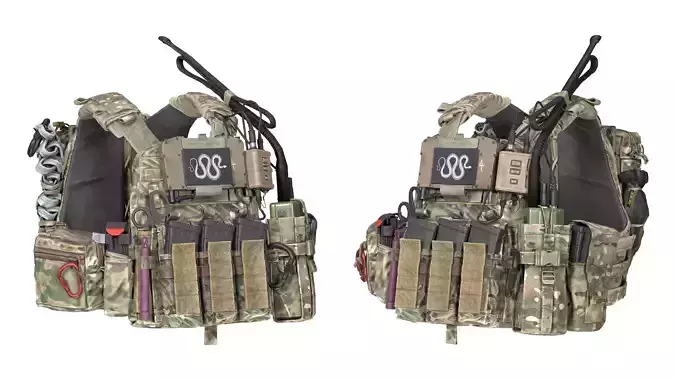 AVS PLATE CARRIER V1 Low-poly 3D model