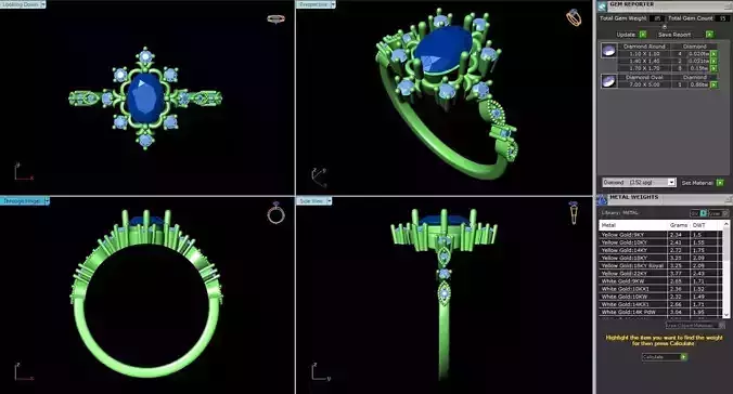 MCD-008 ring with stones