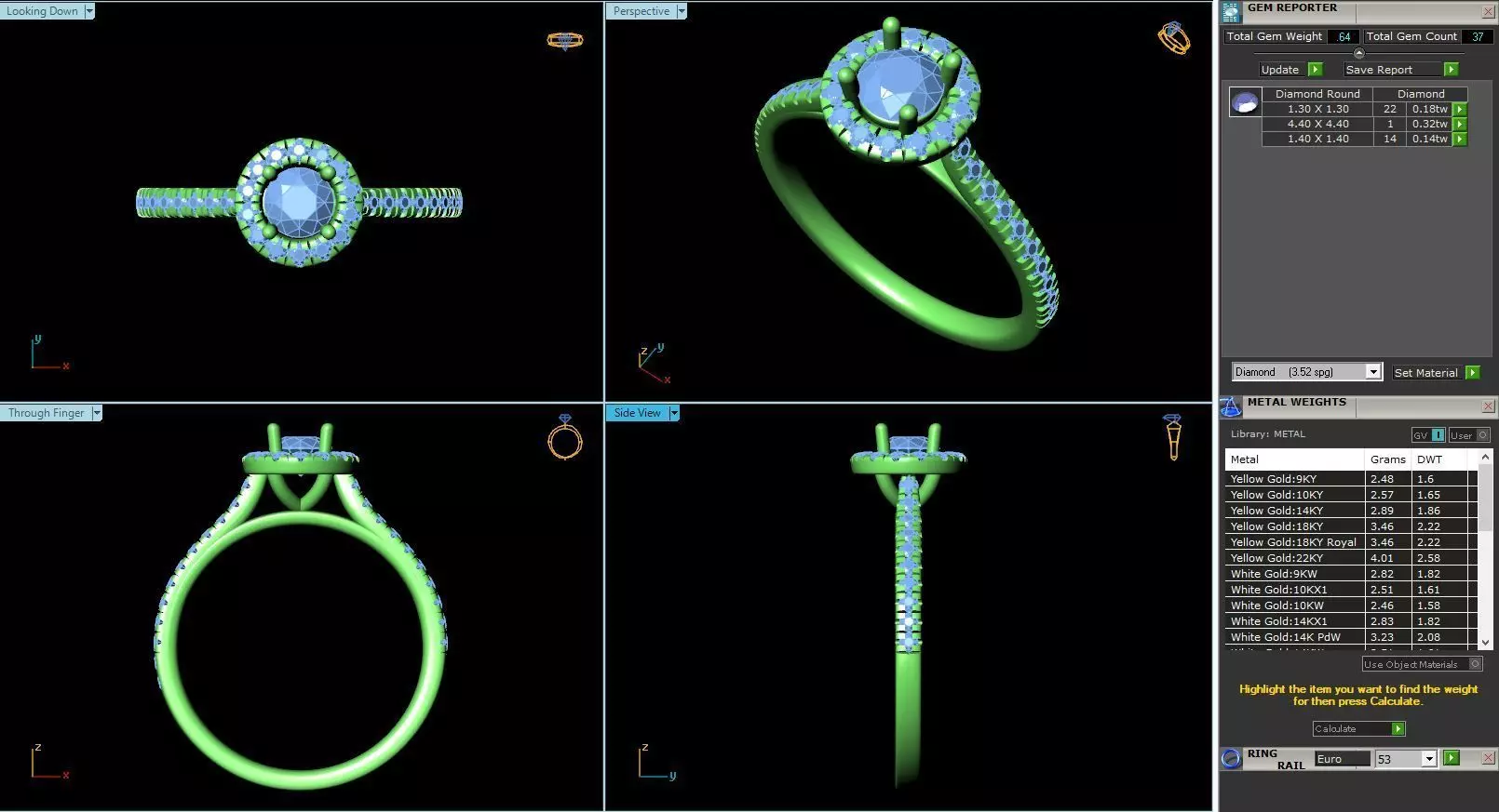 MCD-004 engagement ring 3D print model
