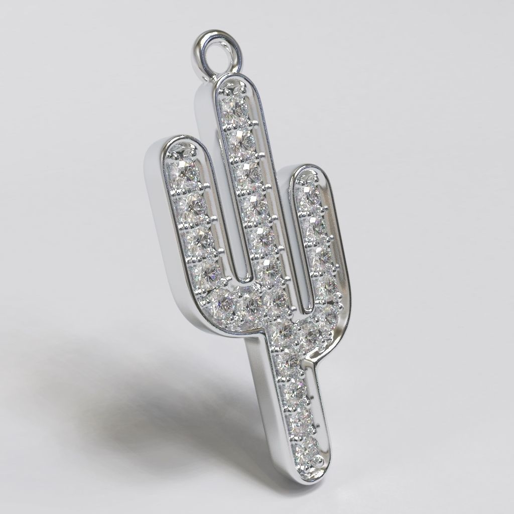 The Cactus Charm Pendant 3D print model_1
