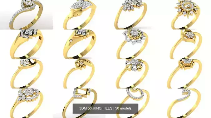 3DM 50 RING FILES 3D Model Collection