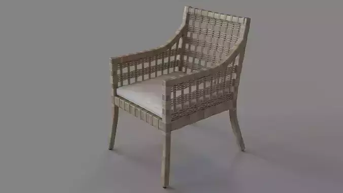 Danae Arm Chair With Cushion Grey Wash