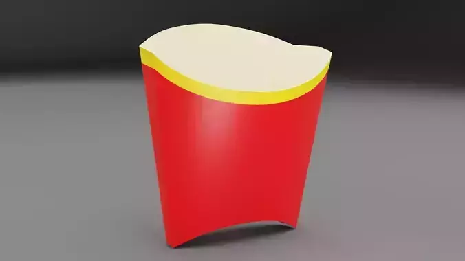 Empty packages french fries box