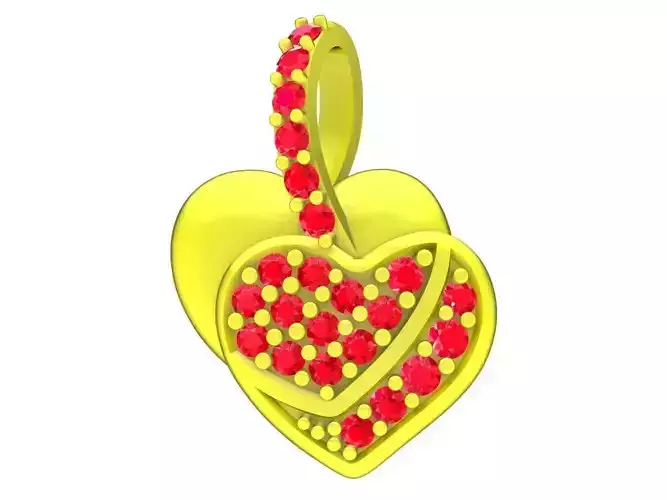 diamond heart pendant 4709