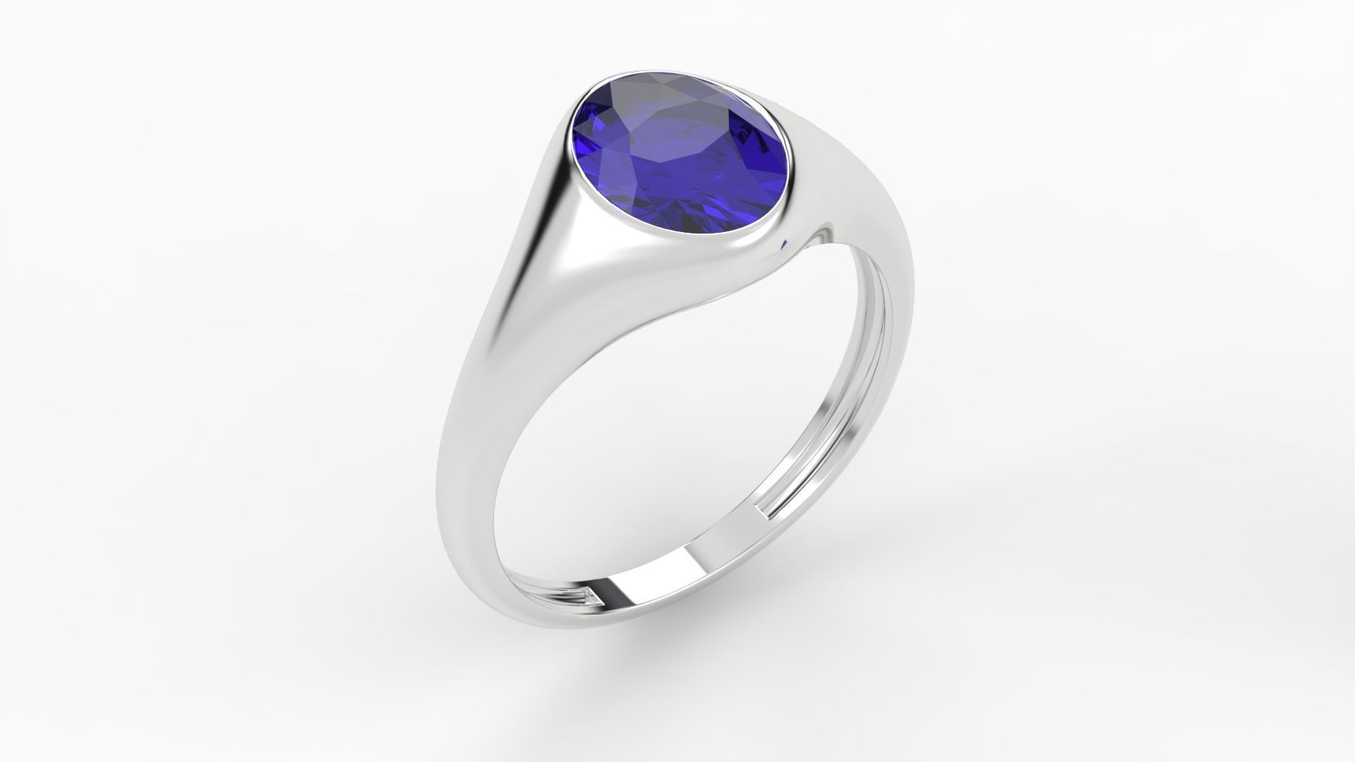 Simple signet ring 3D print model_2