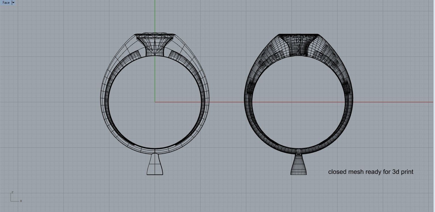 Simple signet ring 3D print model_7