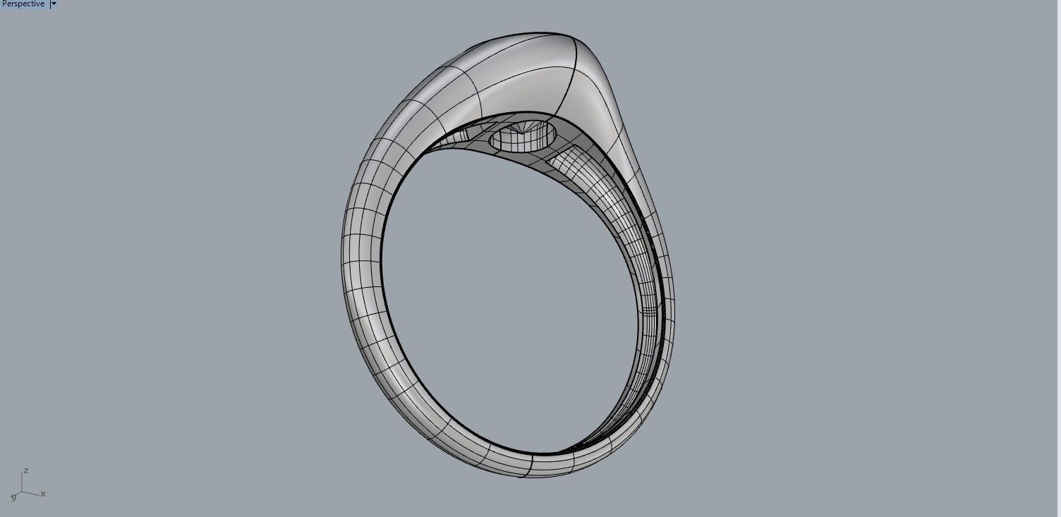 Simple signet ring 3D print model_6
