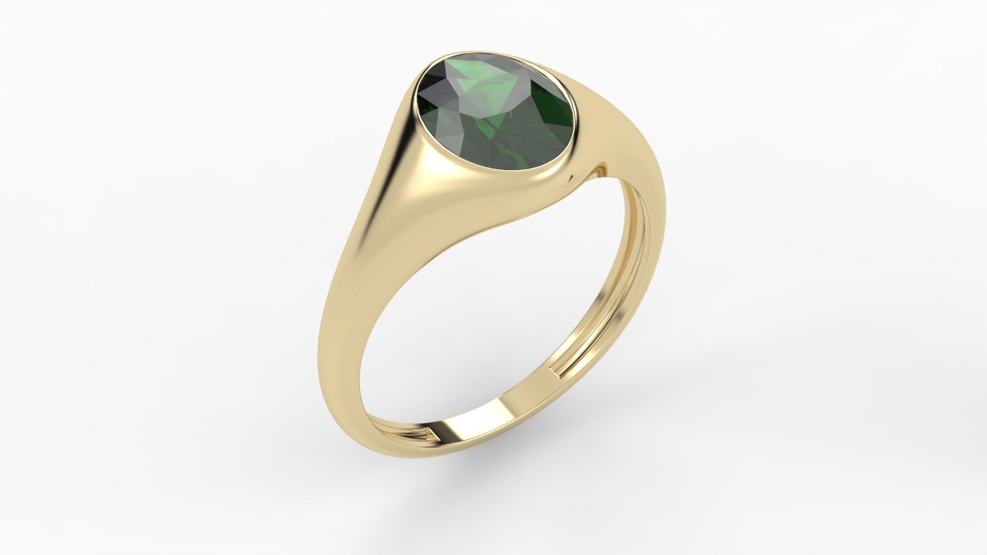 Simple signet ring 3D print model_1