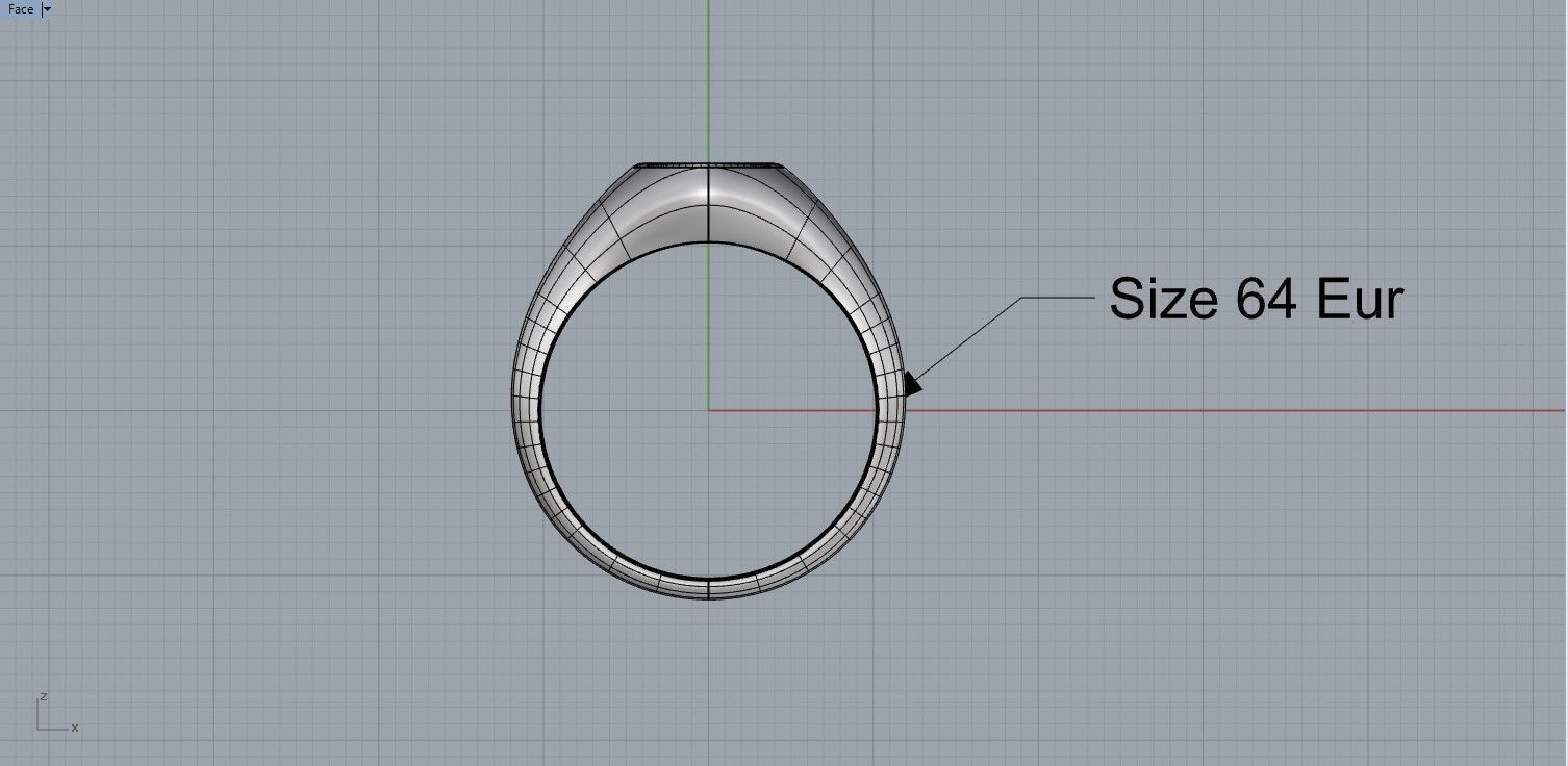 Simple signet ring 3D print model_9