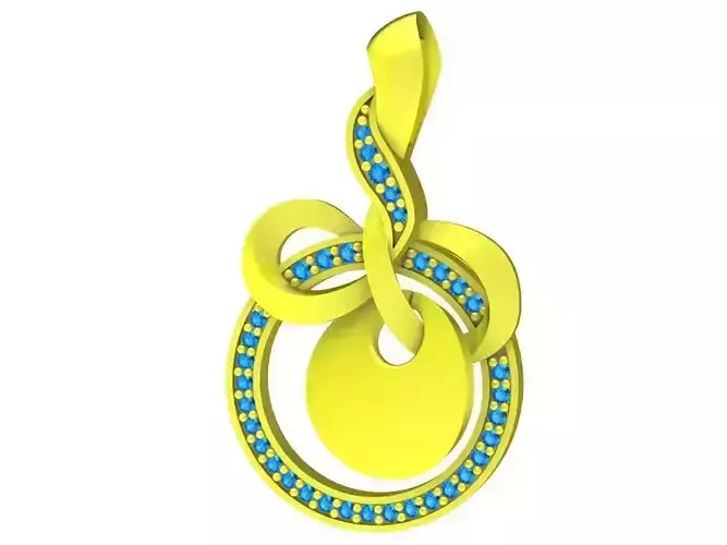 Korean Diamond Art Pendant 3D Print Model A4719