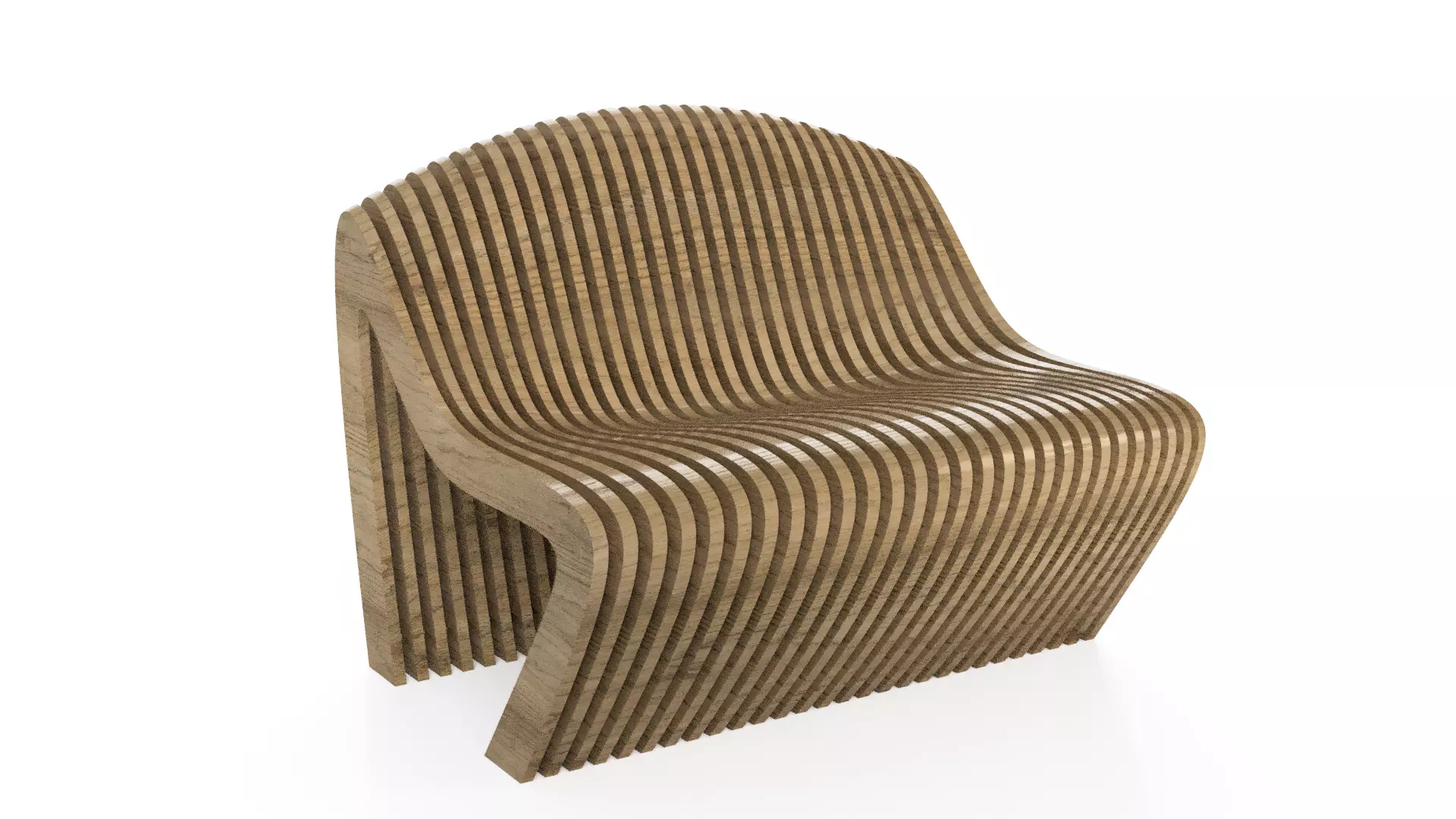 Parametric bench 2s2 3D model_0