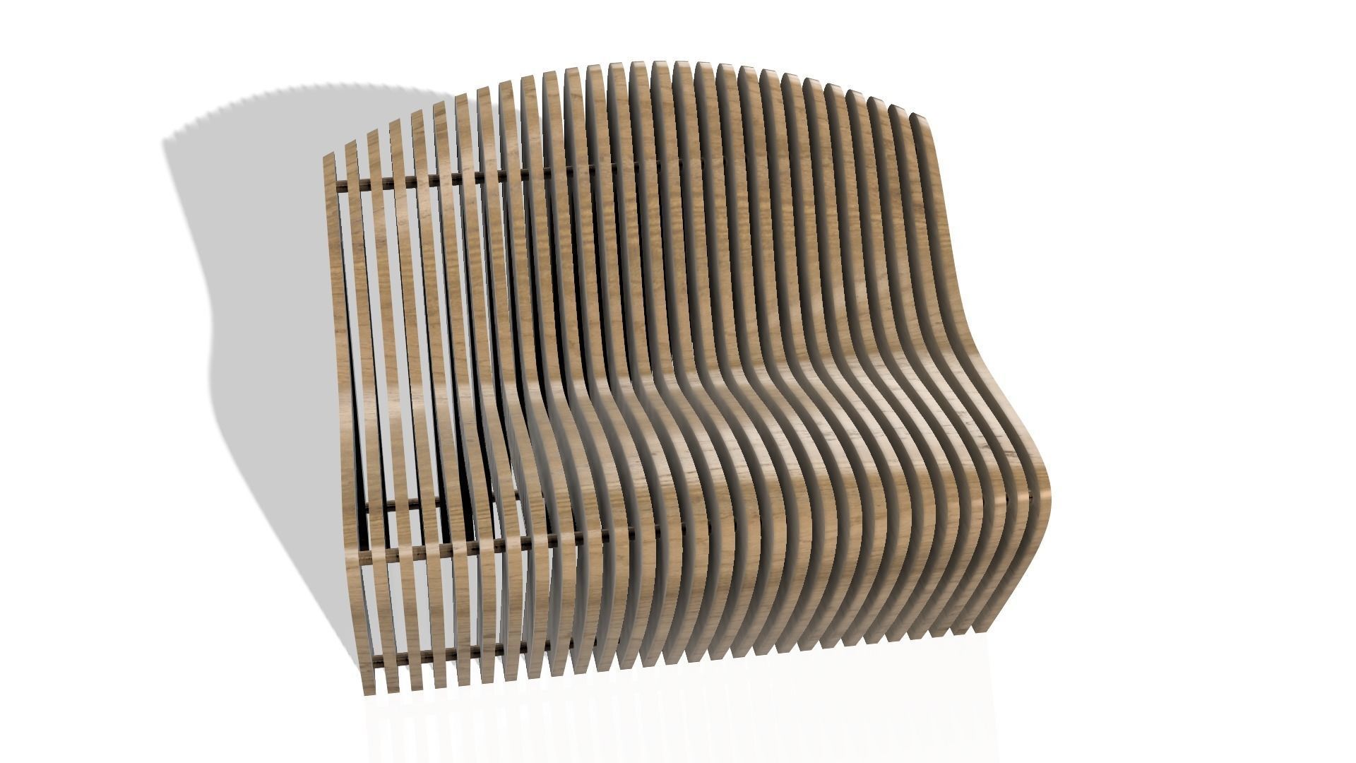 Parametric bench 2s2 3D model_3