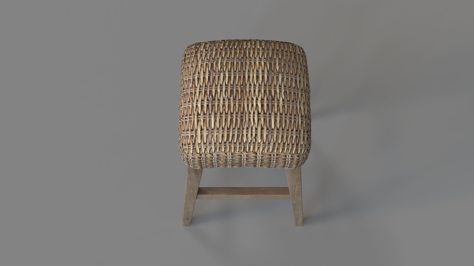 Leigh Rattan Counter Stool Natural 3D model_3