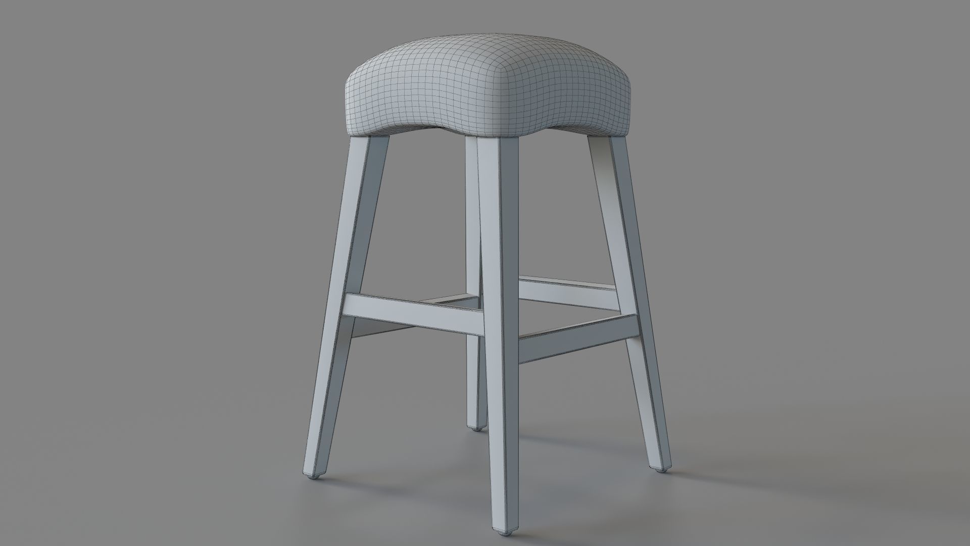 Leigh Rattan Counter Stool Natural 3D model_5