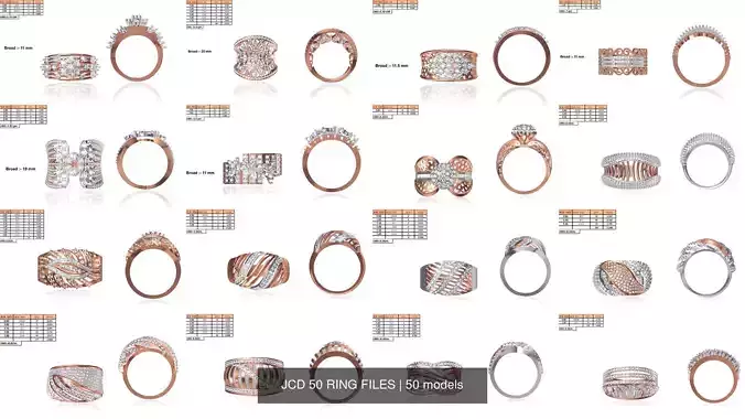JCD 50 RING FILES 3D Model Collection