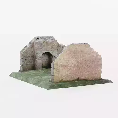 Ruin of Old Stone Building - Game-Ready Photoscan