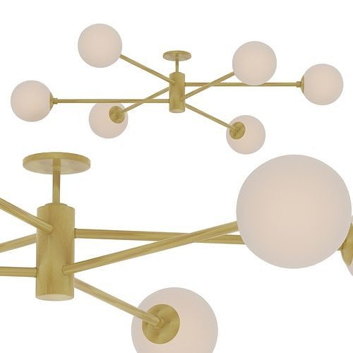 Chandelier Gold 3D model