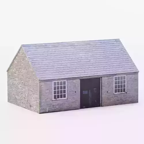 Building - Low-Poly - Stone - Photo-Scanned Low-poly 3D model