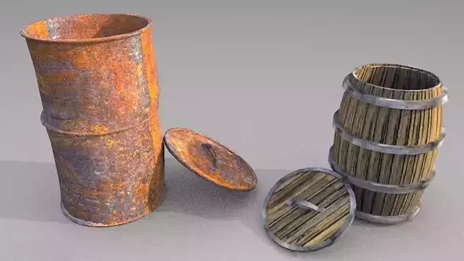 casks oil-barrels