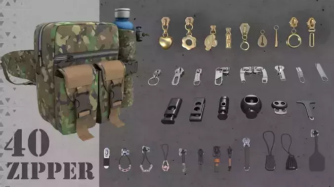 Zipper Zipper Pack 3D model