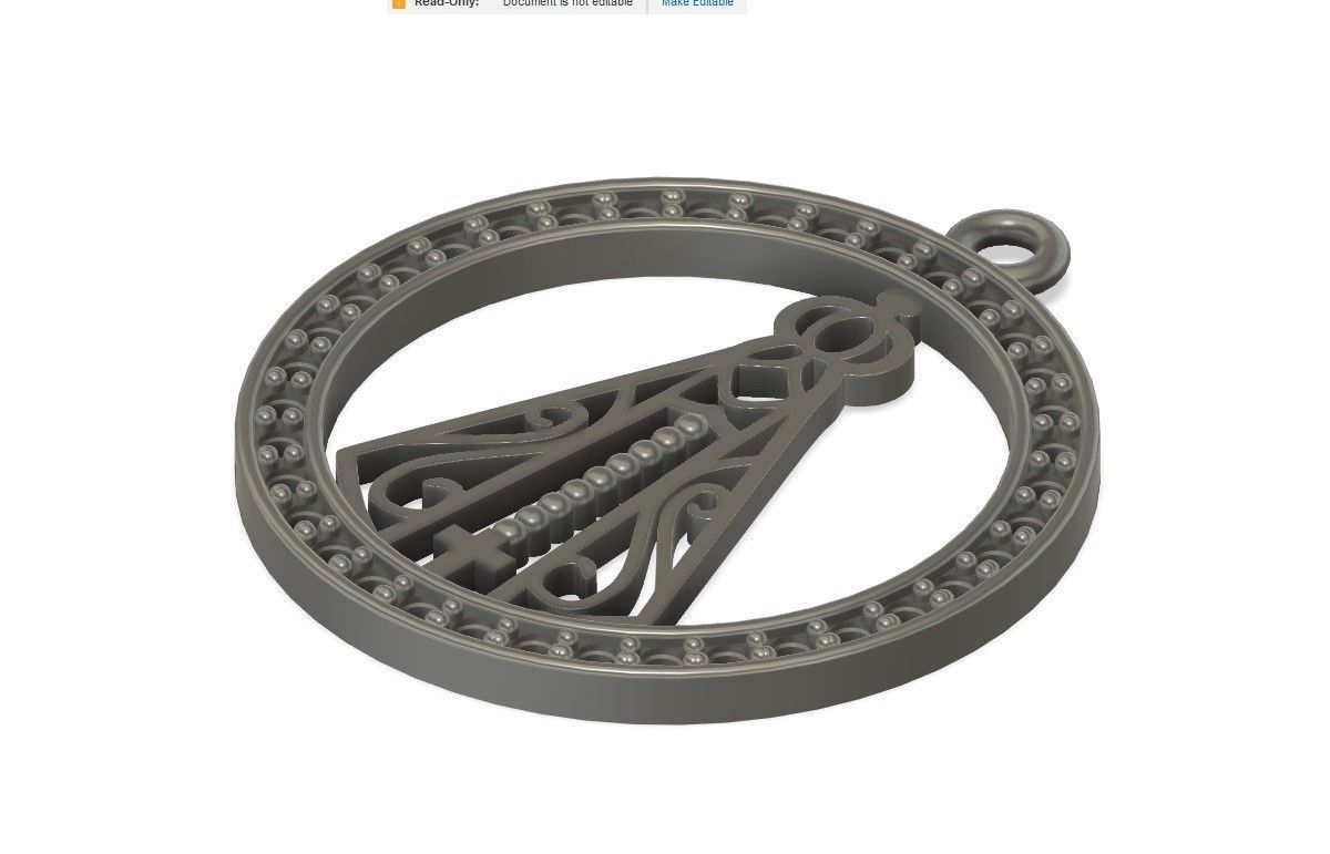 Pendant Holy  3D print model_5