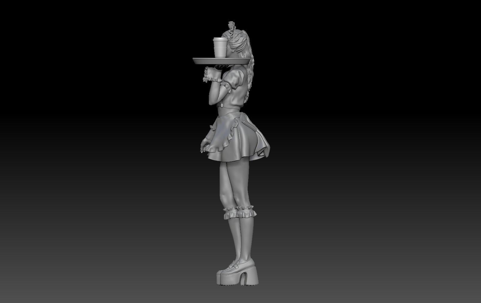 JAPANESE SEXY MAID 1 3D print model_2