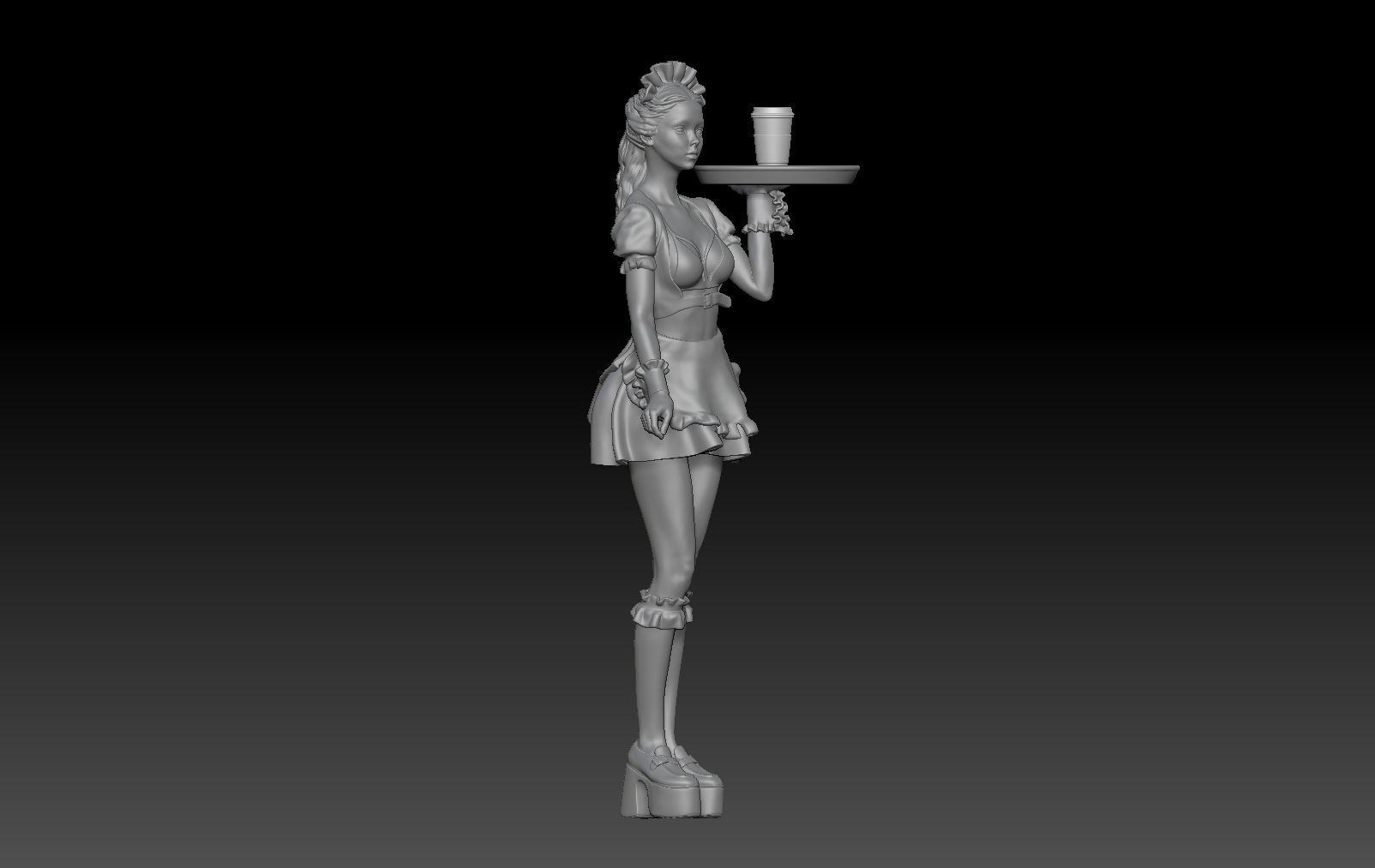 JAPANESE SEXY MAID 1 3D print model_7