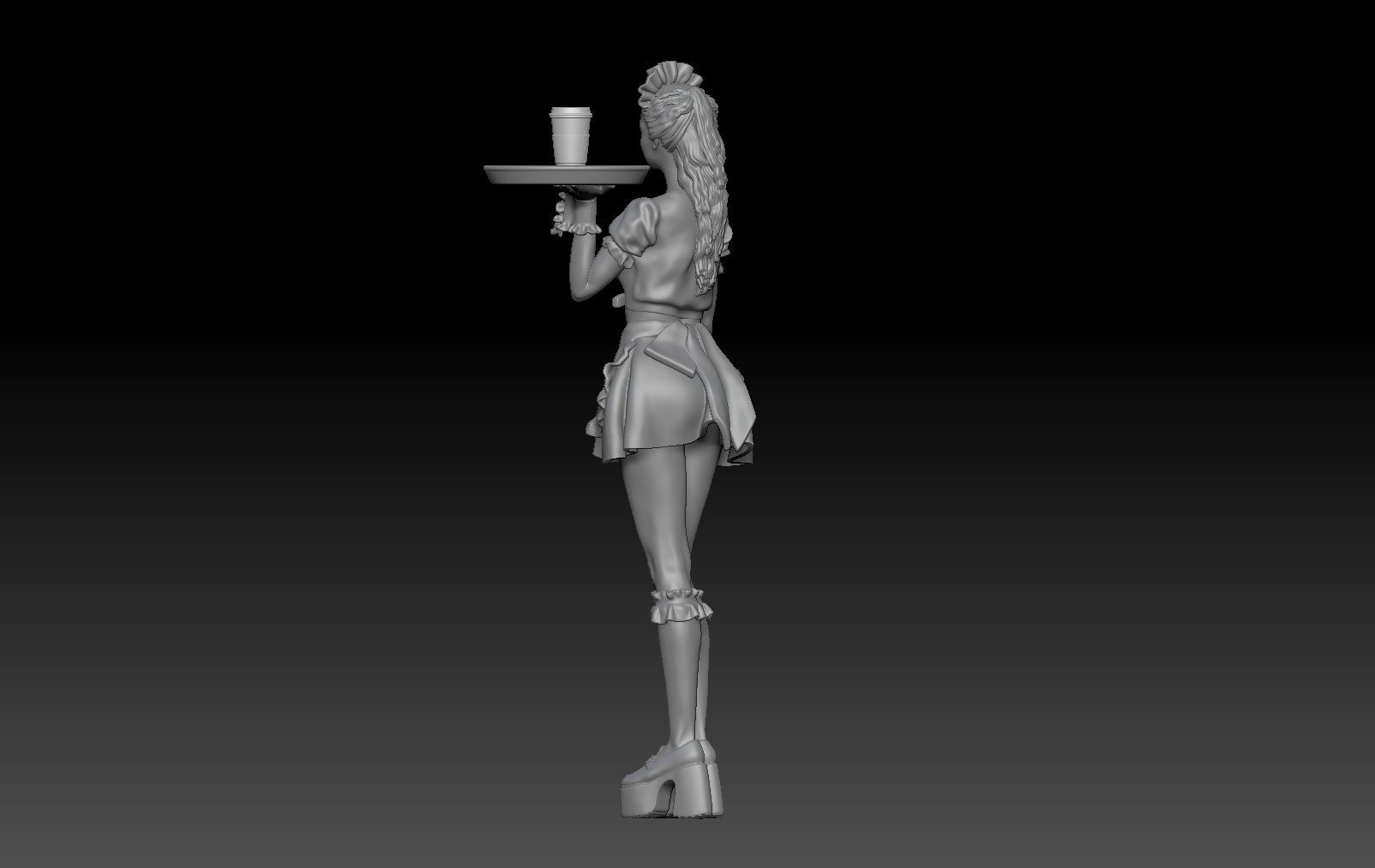 JAPANESE SEXY MAID 1 3D print model_3