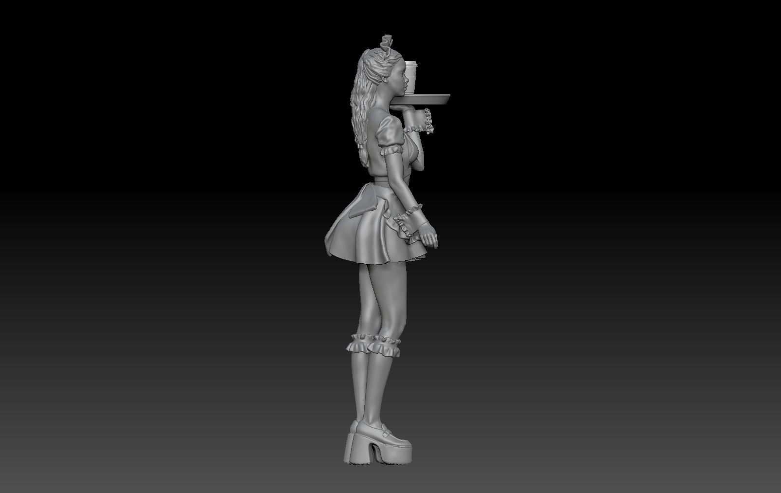JAPANESE SEXY MAID 1 3D print model_6