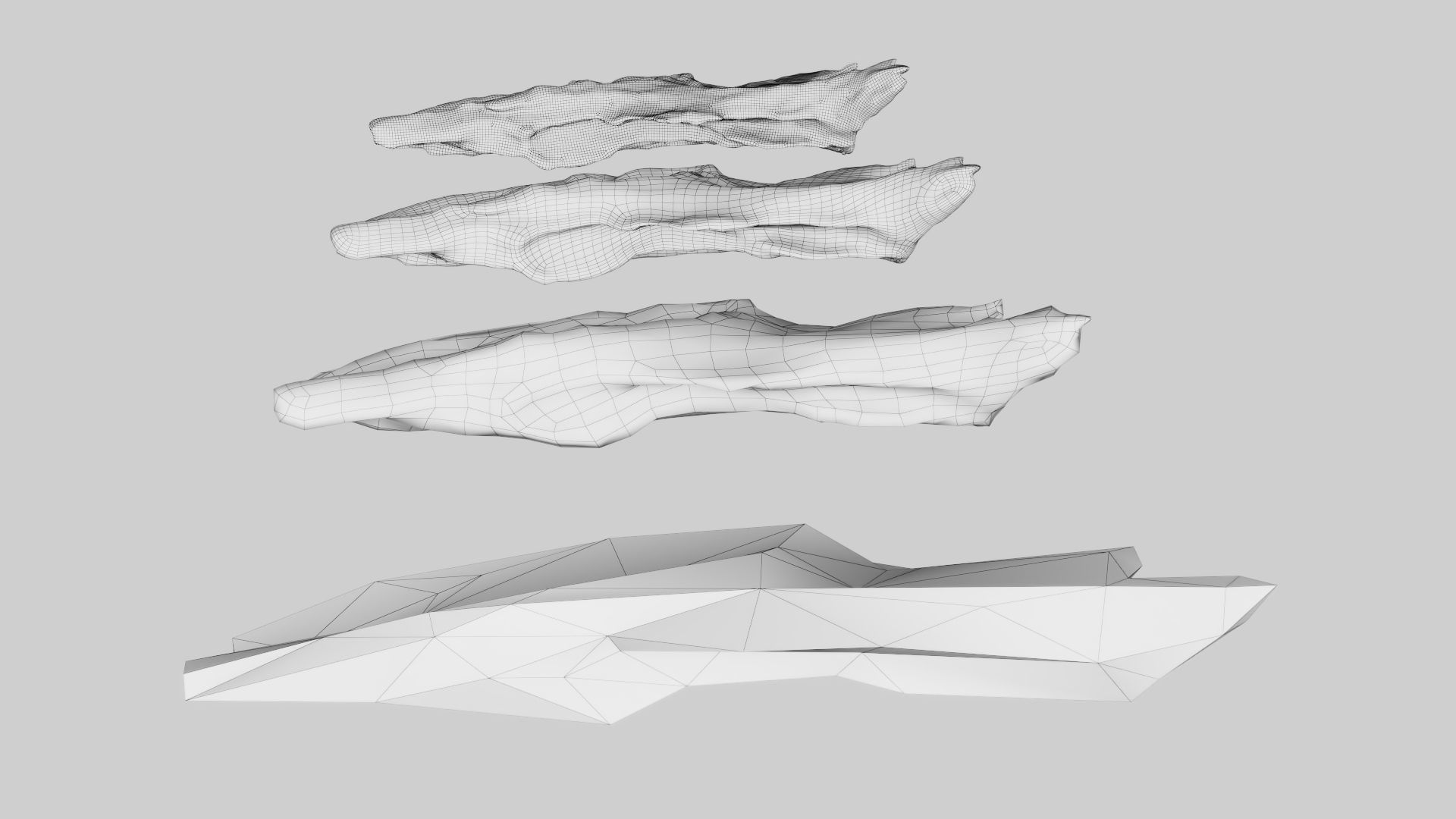 PSWooden006 scanned Wood chip Low-poly 3D model_16