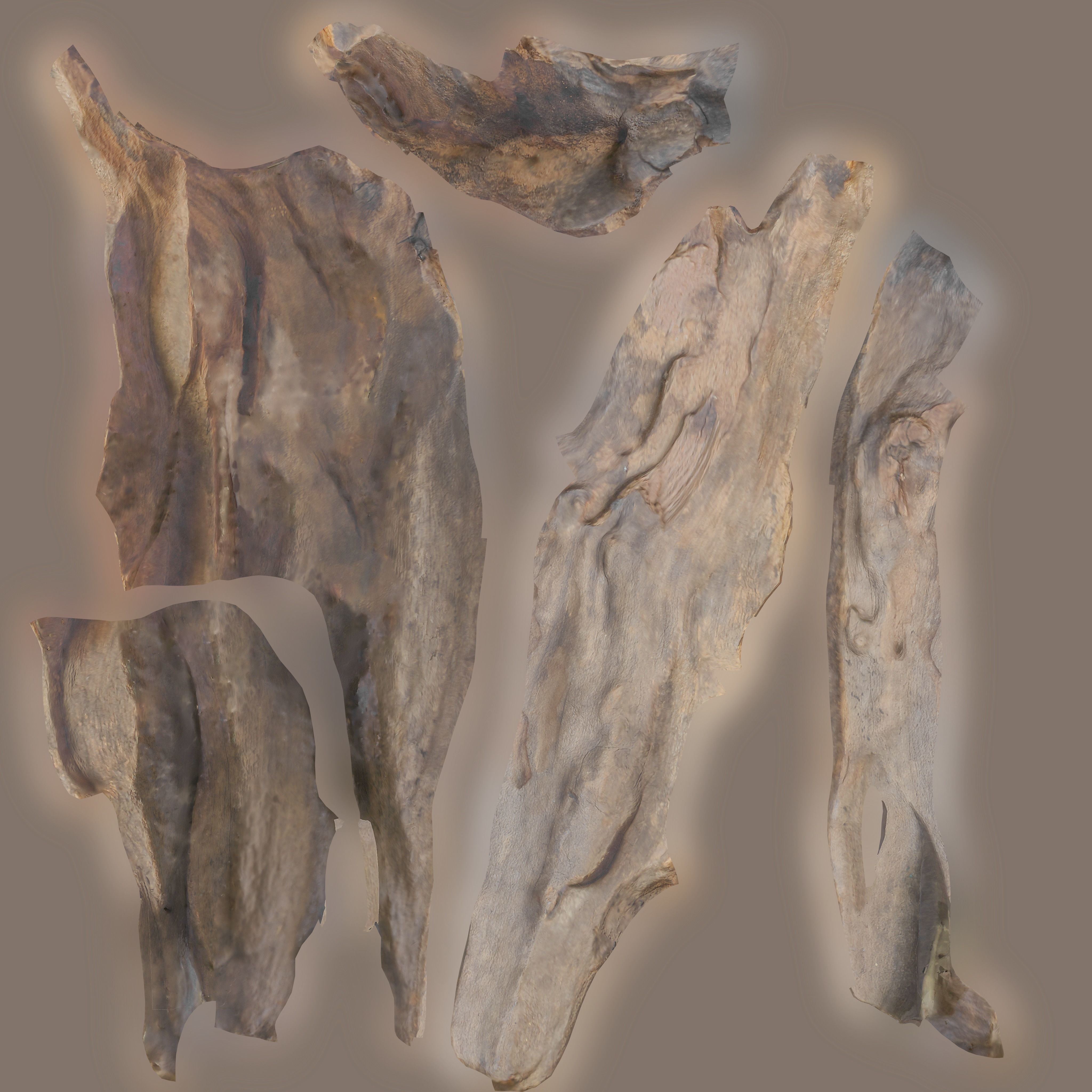 PSWooden006 scanned Wood chip Low-poly 3D model_23