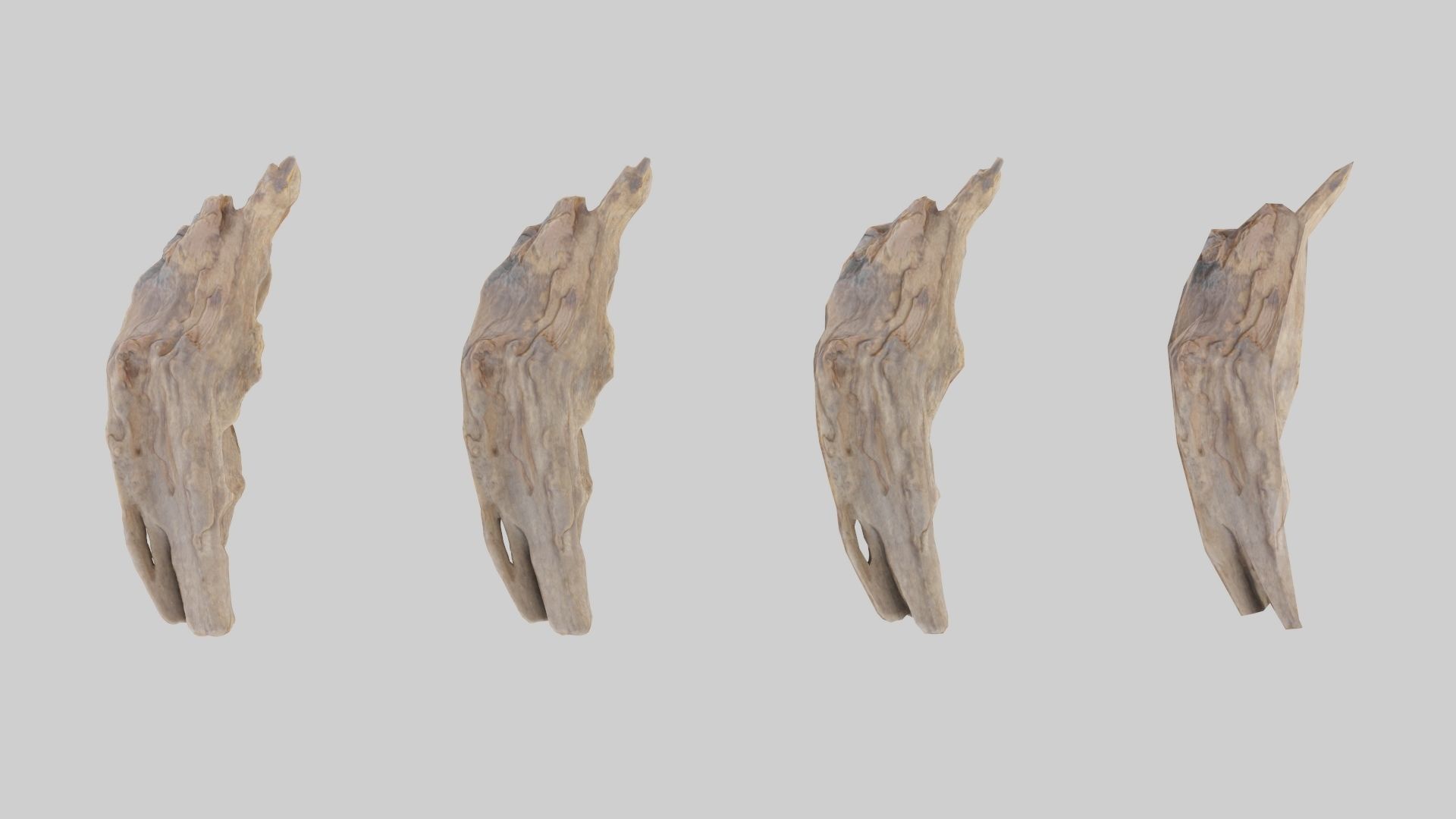 PSWooden006 scanned Wood chip Low-poly 3D model_1