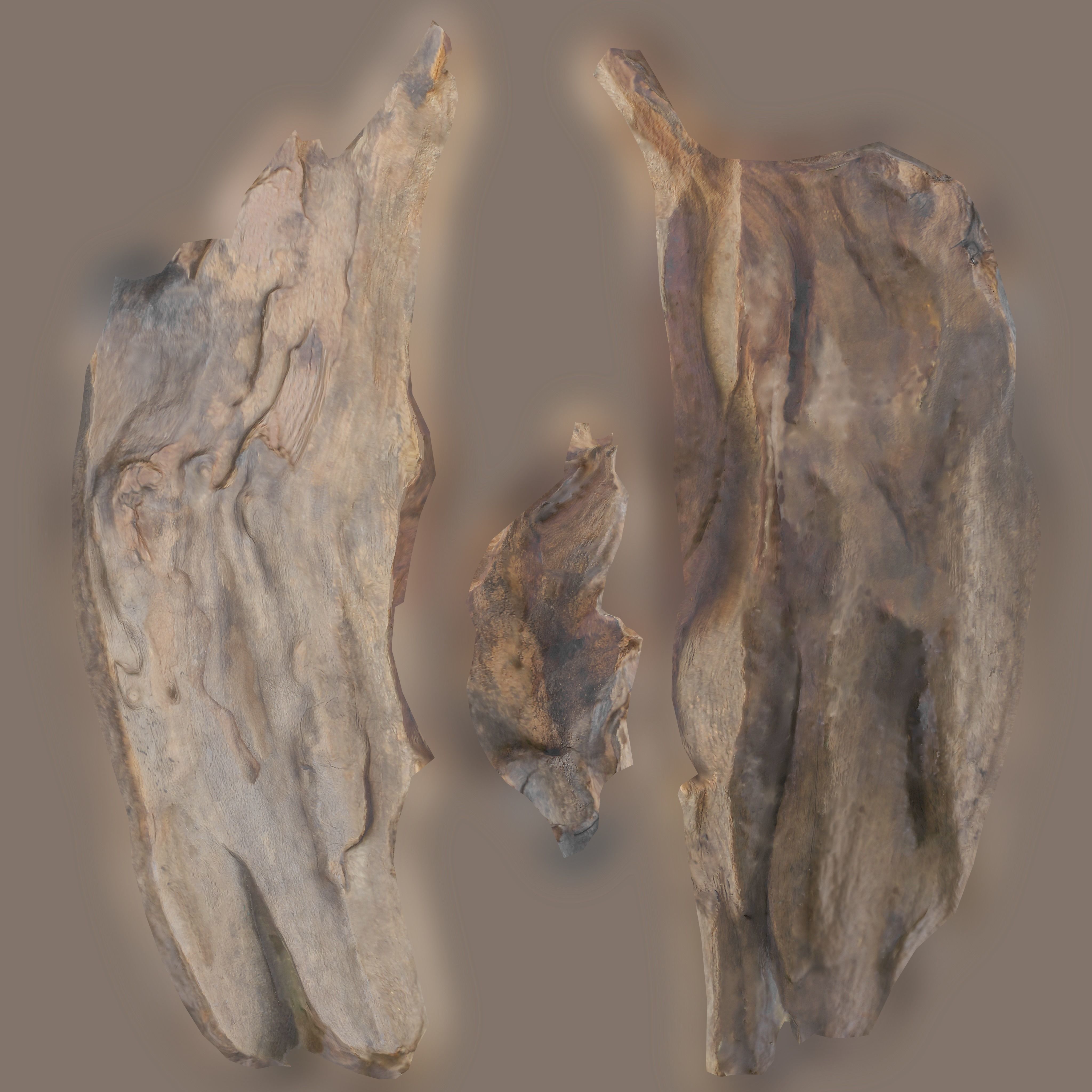 PSWooden006 scanned Wood chip Low-poly 3D model_22