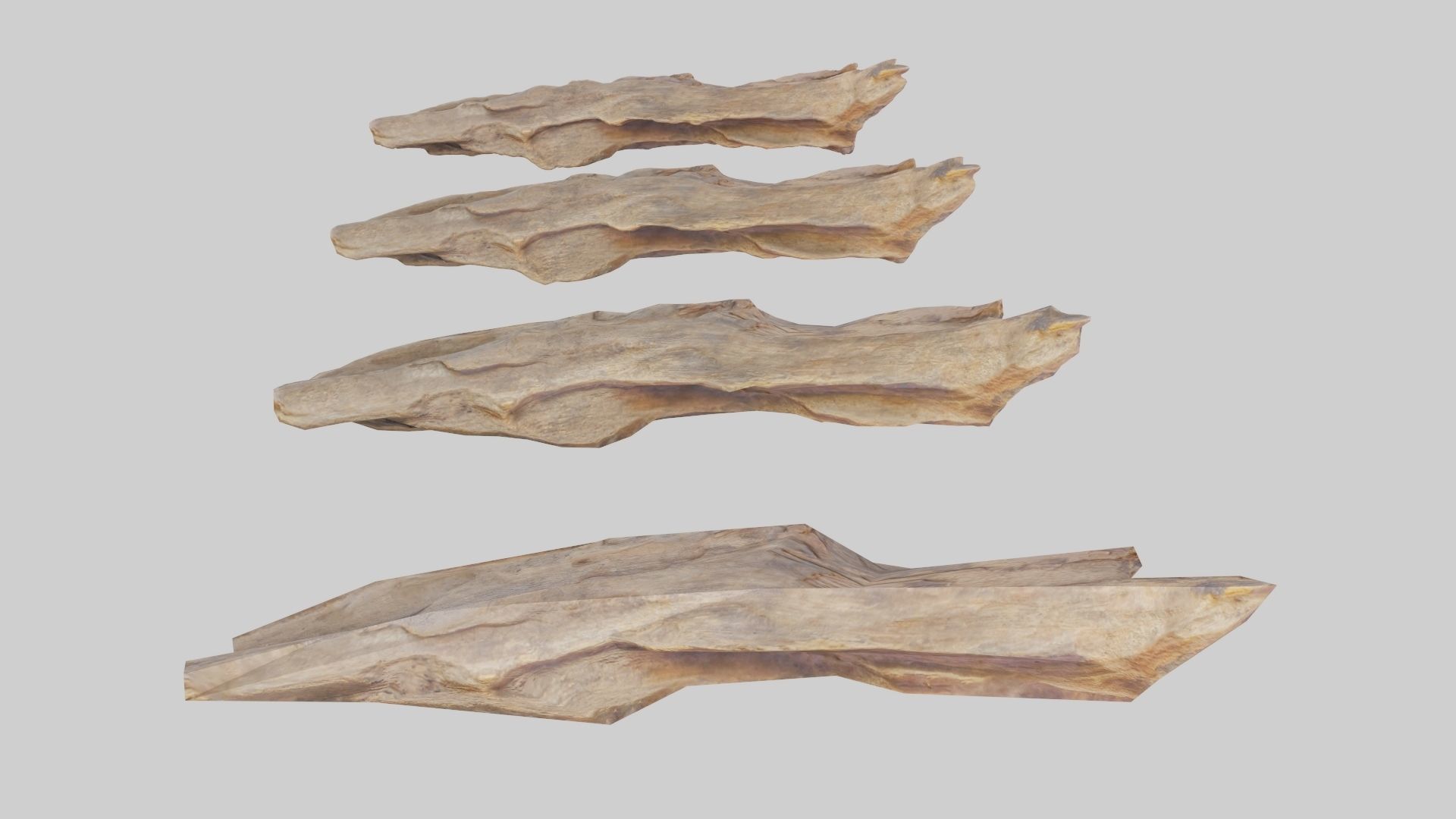 PSWooden006 scanned Wood chip Low-poly 3D model_6