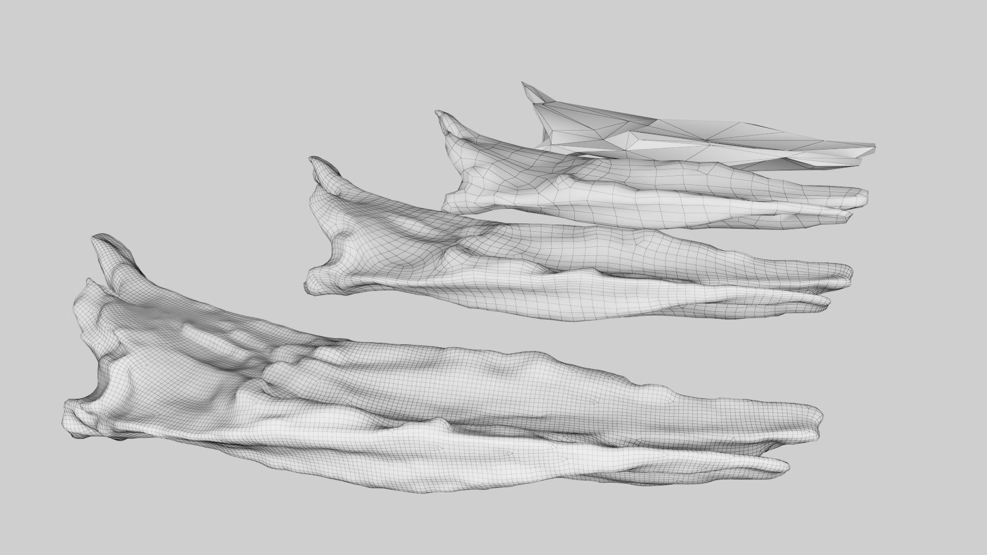 PSWooden006 scanned Wood chip Low-poly 3D model_17