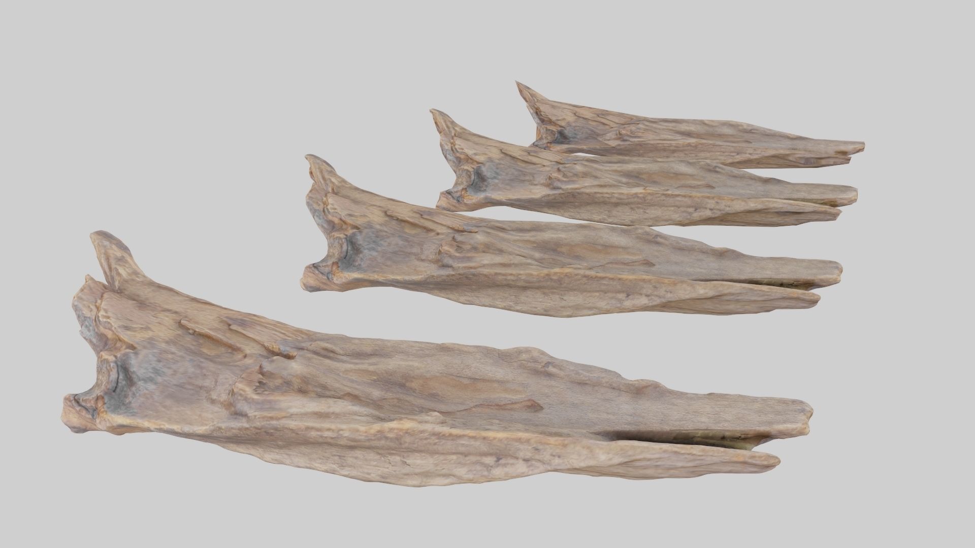 PSWooden006 scanned Wood chip Low-poly 3D model_7