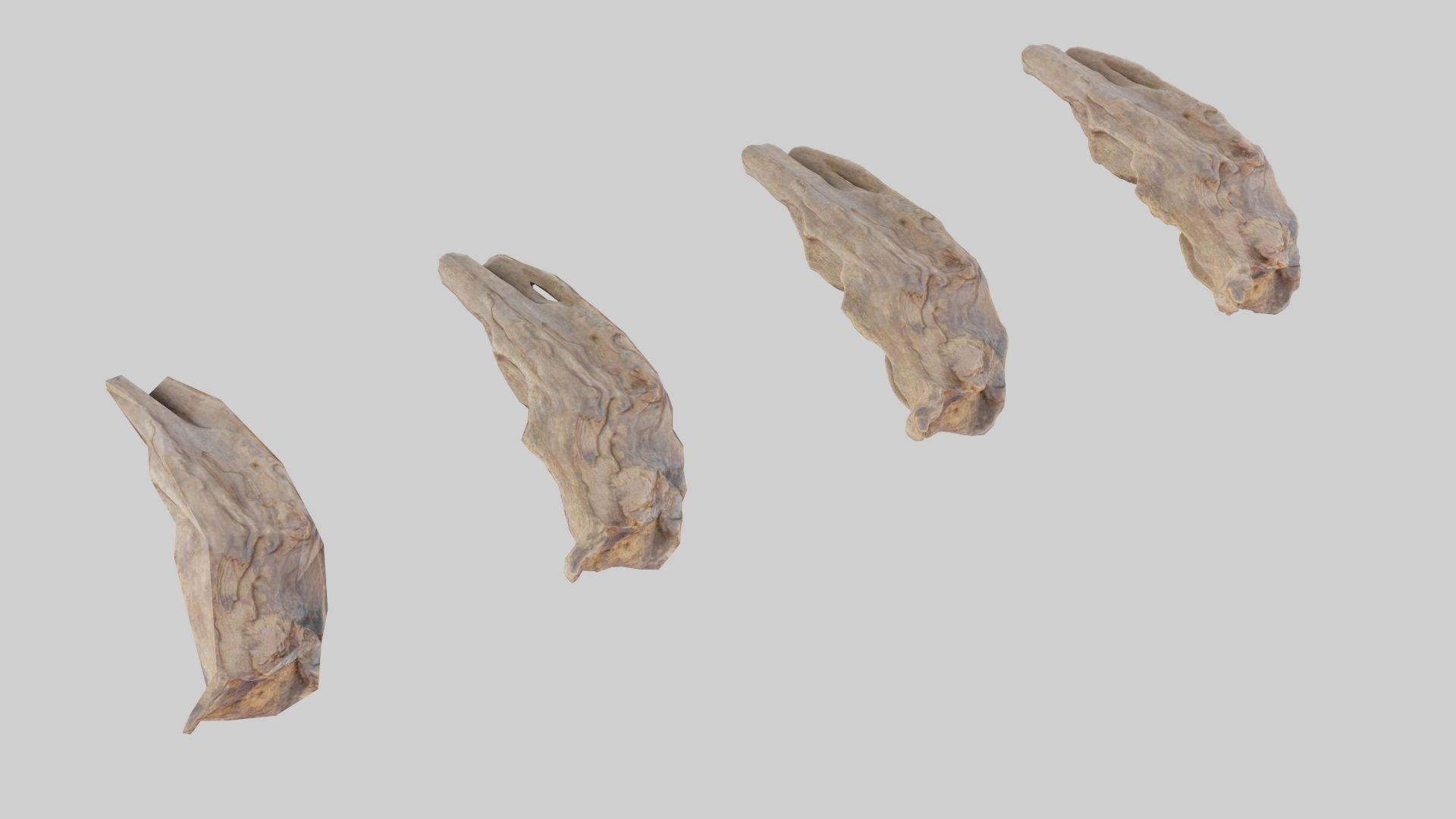 PSWooden006 scanned Wood chip Low-poly 3D model_9