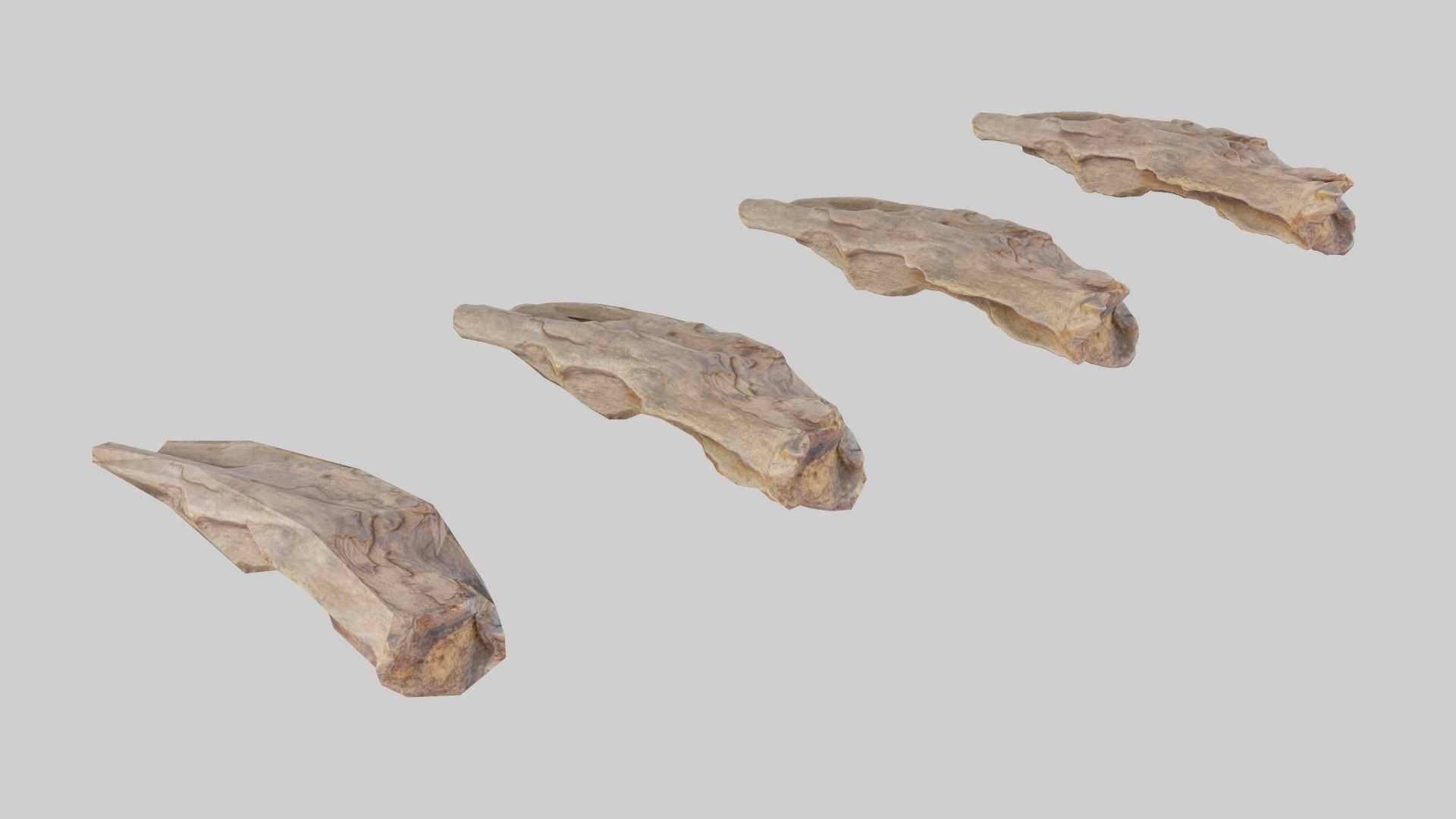 PSWooden006 scanned Wood chip Low-poly 3D model_5