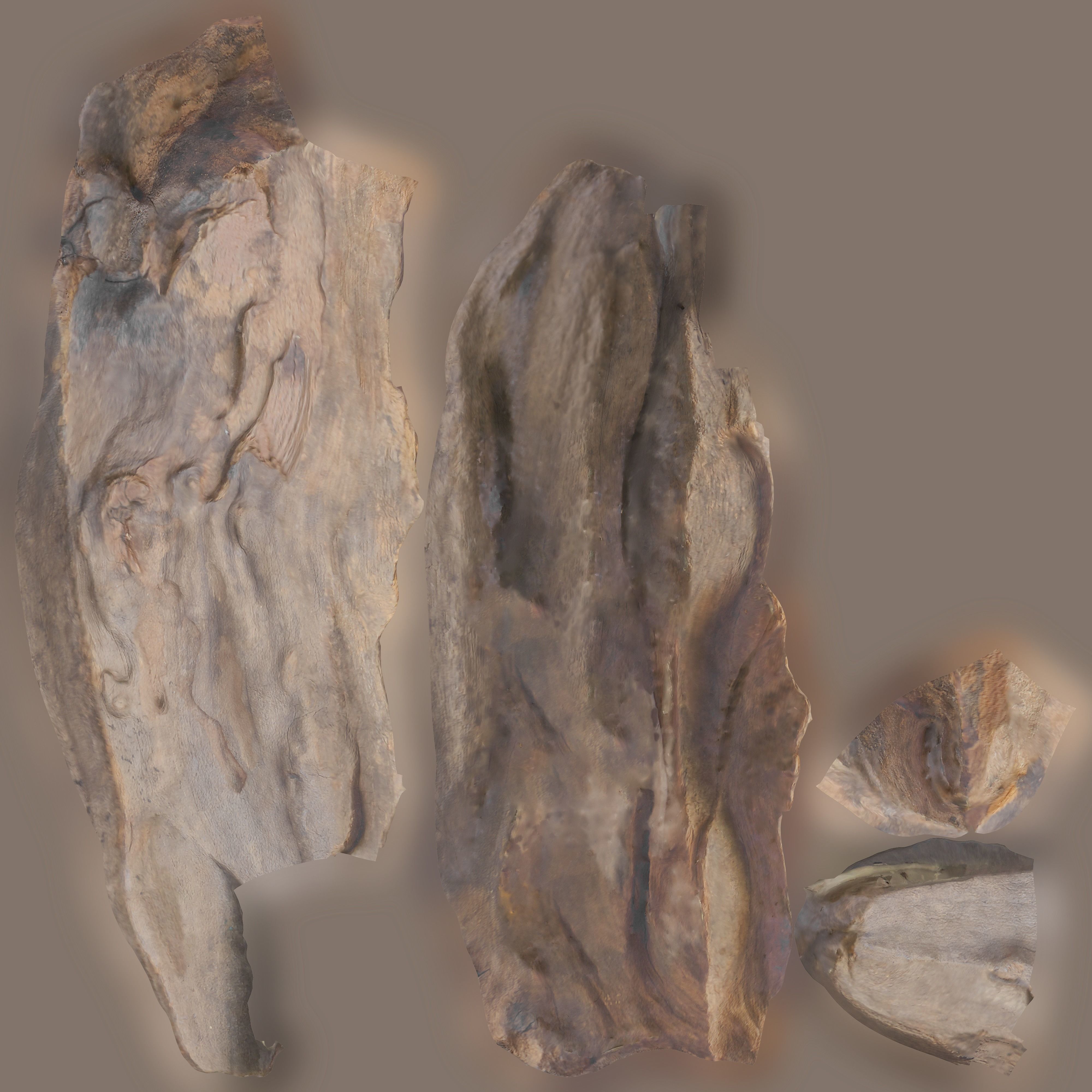 PSWooden006 scanned Wood chip Low-poly 3D model_21